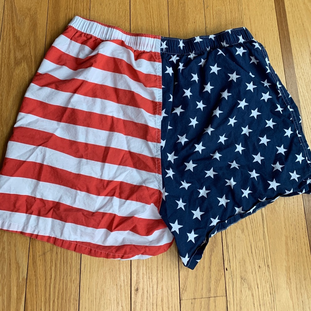 American flag themed shorts
